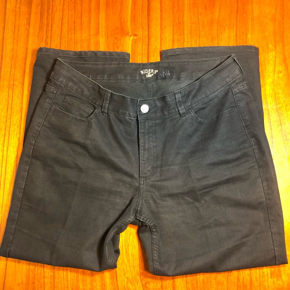 Riders by Lee bedazzled midrise straight leg jeans